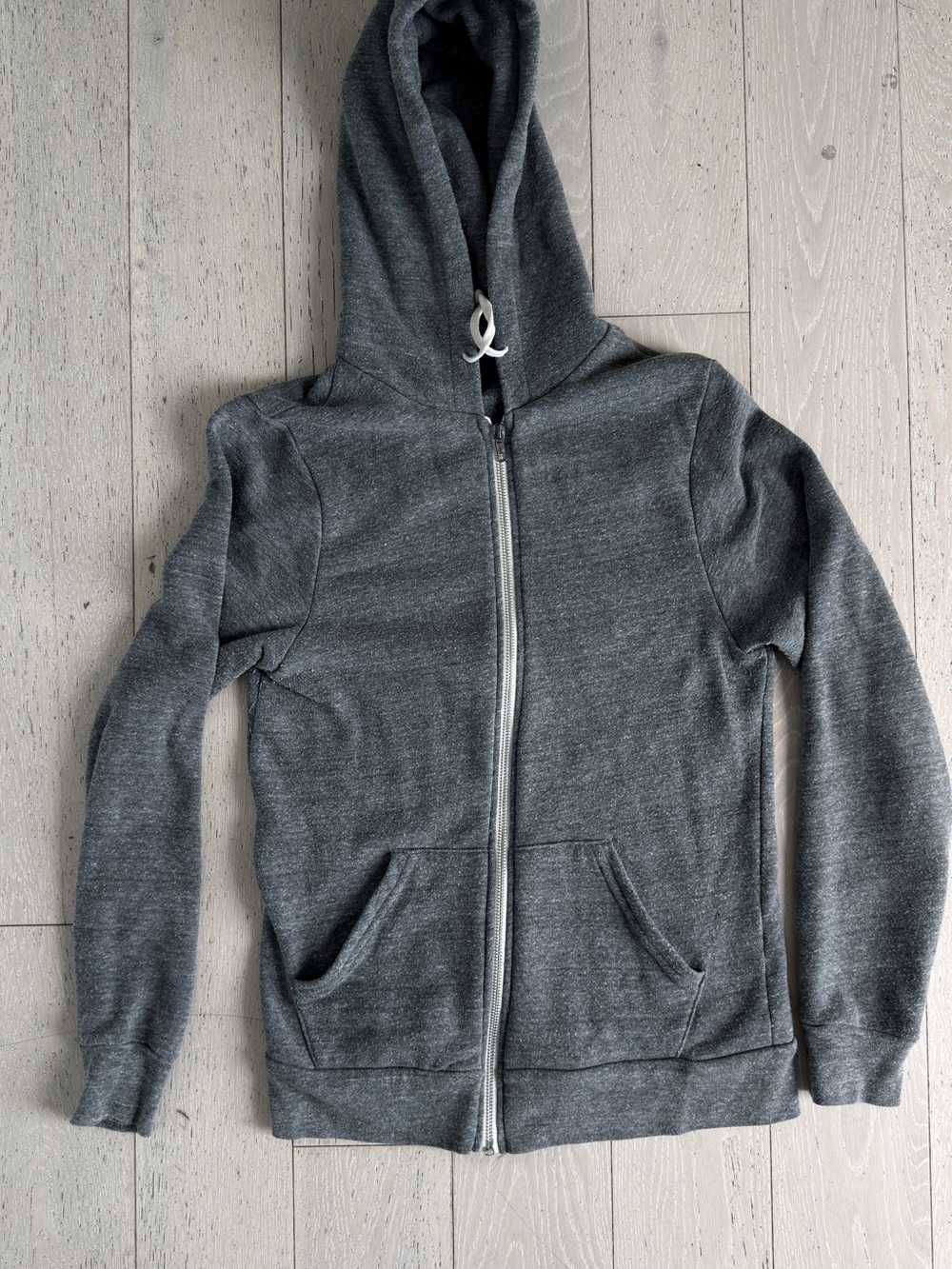 Alternative Apparel Dark Heather Gray Full-Zip Hooded Sweatshirt